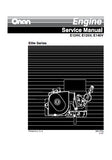 Cummins Onan E124V Engine Service Repair Manual
