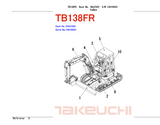 Takeuchi TB138FR Compact Excavator Parts Catalogue Manual (Serial No. 13810003 and up)