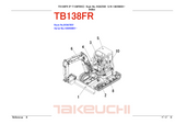 Takeuchi TB138FR Compact Excavator Parts Catalogue Manual (Serial No. 13820001 and up)
