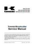 Kawasaki KBH48A Trimmer / Brushcutter Service Repair Manual