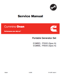 Cummins Onan EGMBD, P5500 (SPEC A) Generator Service Repair Manual