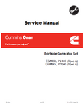 Cummins Onan EGMBG P3500 (SPEC A) Generator Service Repair Manual