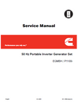Cummins Onan EGMBH P1100i 50 Hz Portable Inverter Generator Set Service Repair Manual