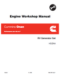 Cummins Onan HDZCUMMINS ONAN HDZAA RV GENERATOR SET RV Generator Set Service Repair Manual