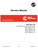 Cummins Onan DFEJ Generator Set with Power Command 2100 Controller Service Repair Manual