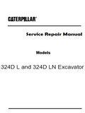 Caterpillar Cat 324D L Excavator (Prefix SYM) Service Repair Manual (SYM00001 and up)