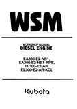 Kubota EL300-E2-AR-KCL Diesel Engine Service Repair Manual