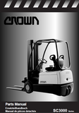 Crown SC3013 Forklift Parts Catalogue Manual