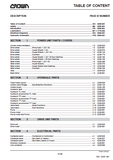 Crown SC3013 Forklift Parts Catalogue Manual