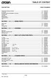 Crown SC3018 Forklift Parts Catalogue Manual