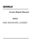 Caterpillar Cat 436C BACKHOE LOADER (Prefix 2AR) Service Repair Manual (2AR01604-01874)
