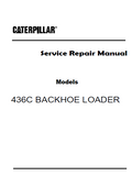 Caterpillar Cat 436C BACKHOE LOADER (Prefix 8TN) Service Repair Manual (8TN00001-00924)