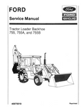 Ford New Holland 755A Tractor Loader Backhoe Service Repair Manual