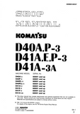 Komatsu D41A-3 Dozer Bulldozer Service Repair Manual S/N 60001 and up