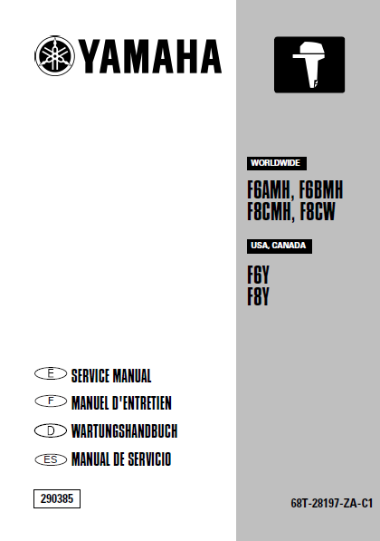 YAMAHA OUTBOARD F6AMH, F6MH Service Repair Manual S: 000101-