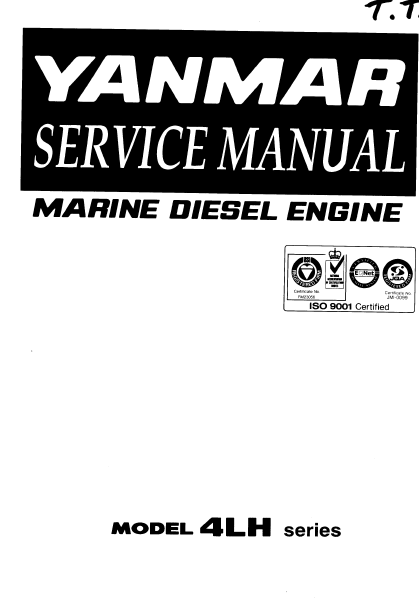 Yanmar 4LH-DTE Series Marine Diesel Engine Service Repair Manual