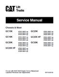 Caterpillar Cat GC25K Forklift Lift Trucks Service Repair Manual SN:AT82E-00011 and up