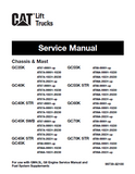 Caterpillar Cat GC40K STR Forklift Lift Trucks Service Repair Manual SN:AT87A-00001-10230