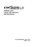DAEWOO DOOSAN DX225LC EXCAVATOR Parts Catalogue Manual