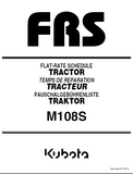 Kubota M108S Tractor Parts Catalogue Manual