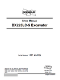 Daewoo Doosan DX225LC-5 Excavator Service Repair Manual (Serial Number 1001 and Up)