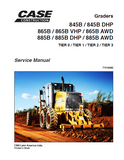 CASE 885B TIER 0 / TIER 1 / TIER 2 / TIER 3 Graders Service Repair Manual
