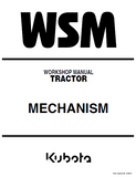 Kubota Mechanism Service Repair Manual