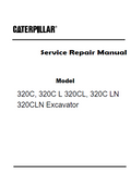 Caterpillar Cat  320C L 320CL Excavator (Prefix GLA) Service Repair Manual (GLA00001 and up)
