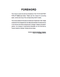 Toyota 5FBE15 Forklift Service Repair Manual