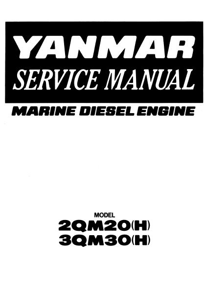 Yanmar 3QM30F Marine Diesel Engine Service Repair Manual