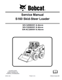 BOBCAT S160 SKID STEER LOADER Service Repair Manual S/N 530060001 & Above