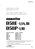 Komatsu D58E-1 Dozer Bulldozer Service Repair Manual S/N 81261 and up