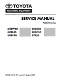 Toyota 8HBC40 Pallet Truck Service Repair Manual