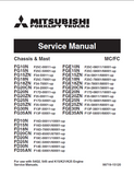 MITSUBISHI FD20CN FORKLIFT TRUCKS Service Repair Manual SN：F16D-24001/28001-UP