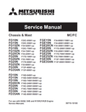 MITSUBISHI FGE18ZN FORKLIFT TRUCKS Service Repair Manual SN:F34-78001/88001-UP