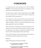 Toyota 5FG35 Forklift Service Repair Manual