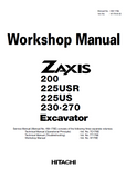 HITACHI ZAXIS 210H EXCAVATOR Service Repair Manual