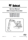 Bobcat E55 Compact Excavator Service Repair Manual (S/N B3NT11001 and Above)