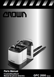 Crown GPC2000 Series Lift Truck Parts Catalogue Manual