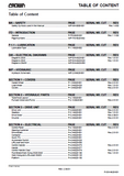 Crown GPC2000 Series Lift Truck Parts Catalogue Manual