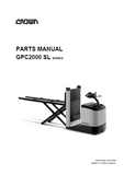 Crown GPC2000 SL Series Lift Truck Parts Catalogue Manual