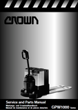 Crown GPW1000 Pallet Truck Service Repair Manual