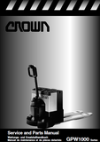 Crown GPW1000 Series Pallet Truck Parts Catalogue Manual