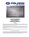 2008 Polaris Ranger 2X4 500 Carb Service Repair Manual