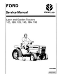 Ford New Holland 165 Lawn and Garden Tractor Service Repair Manual
