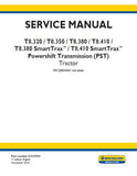 New Holland T8.380 SmartTrax™ PST TIER 4B Tractor Service Repair Manual [ZJRE04001 - ]