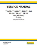 New Holland T9.565 CVT, TIER 4B Tractor Service Repair Manual [JEEZ00000FF405001 - ]