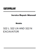 Caterpillar Cat 322 L EXCAVATOR (Prefix 9JL) Service Repair Manual (9JL00001 and up)