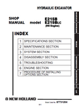 New Holland E215B Hydraulic Excavator Service Repair Manual