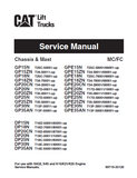Caterpillar Cat GP20N Forklift Lift Trucks Service Repair Manual SN: T17D-00011 and up